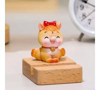 Supporto per telefono da tavolo in resina a forma di cavallo ZODIAC - Design a forma di cavallo in stile cartone animato per un posizionamento stabile dello smartphone nel lavoro, nello studio o nel