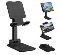 Supporto per Telefono da Tavolo, Sostegno per Cellulare, Supporto da Tavolo, Estensibile, Regolabile, Ripegabile, Supporto Iphone Pro Max, Adatta a Tutti Cellulare e Tablet da 4-10 Pollici (nero)