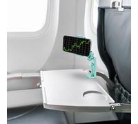 Supporto per telefono da viaggio per aereo, pieghevole, girevole, supporto per sedile treno, verde