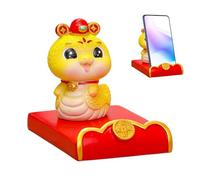 Supporto per telefono decorazione di Capodanno,Supporto per telefono serpente di Capodanno cinese,Lucky Resina Carino Capodanno Serpente Supporto per telefono Statua di serpente | Supporto per