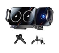 Supporto per telefono di ricarica per auto stabile da 15 W Supporto regolabile per tutti gli smartphone Clip di sfiato stabile per telefono con design di ricarica e raffreddamento