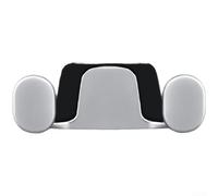 Supporto per telefono e organizer per auto in lega di zinco a doppio gancio, con supporto flessibile per un fissaggio sicuro sulle porte del cruscotto e sedili (cromo perlato)