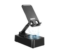 Supporto per telefono e tablet regolabile, supporto per telefono pieghevole da scrivania,Supporto per telefono girevole a 360 gradi con altoparlante wireless | Culla per cellulare che non è scorrevole