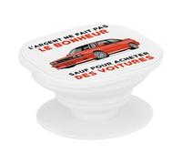 Supporto per telefono estensibile - auto - argento non fa la felicità, impugnatura di supporto e supporto video per smartphone, compatibile con tutti i modelli stampati in Francia