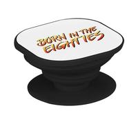 Supporto per telefono estensibile - Born in The Eighties Video Game Tipografia Parodia Videogiochi Combat 1980 - Impugnatura Grip di supporto e supporto video per smartphone, compatibile con tutti i