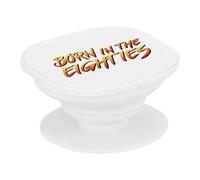 Supporto per telefono estensibile - Born in The Eighties Video Game Tipografia Parodia Videogiochi Combat 1980 - Impugnatura Grip di supporto e supporto video per smartphone, compatibile con tutti i