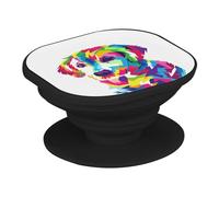 Supporto per telefono estensibile - Cucciolo Labrador Bebe Dog Multicolor Art Carignon - Maniglia Grip di supporto e supporto video per smartphone, compatibile con tutti i modelli stampati in Francia