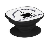 Supporto per telefono estensibile - Mon Côté Dark Café Noir espresso - Impugnatura Grip di supporto e supporto video per smartphone, compatibile con tutti i modelli stampati in Francia