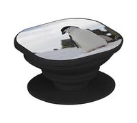 Supporto per telefono estensibile - Pinguino a sottogola sulla neve natura selvaggia - Impugnatura Grip di supporto e supporto video per smartphone, compatibile con tutti i modelli stampati in Francia