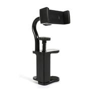 Supporto per telefono flessibile per chitarra Supporto per telefono regolabile Struttura ABS Adatto per smartphone e visualizzazione di spartiti musicali Installazione rapida morsetto per chitarra