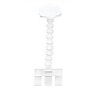 Supporto per telefono flessibile regolabile per selfie stick per animali domestici con clip a forma di fiore per gatti cani Staffa di fissaggio per smartphone Materiale PVC (Bianca)