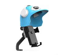Supporto per telefono impermeabile per moto, angoli regolabili per posizionamento frontale e facile da usare, per manubrio (montaggio a specchio (blu)