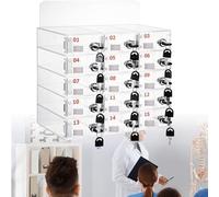 Supporto per telefono in acrilico, 15 scomparti, trasparente, per scrivania per casa e ufficio, accessori per sale riunioni, elegante contenitore per telefono per un facile accesso