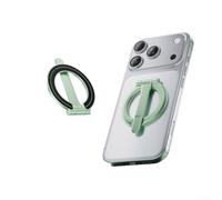 Supporto per telefono in metallo con cavalletto pieghevole e passante per serie 16, 15, 14, 13, 12, supporto per visualizzazione a mani libere, design grigio (verde)