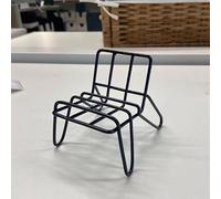 Supporto per telefono in metallo, elegante e resistente, supporto da scrivania per telefoni e tablet, elegante design minimalista, regalo per donne, uomini e amici (nero, 10,5 x 9,5 x 7,5 cm)