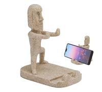 Supporto per telefono in resina, supporto per telefono figurino, supporto per telefono dell'isola di Pasqua multiuso | Supporto per smartphone divertente, decorazione figura carina per telefoni