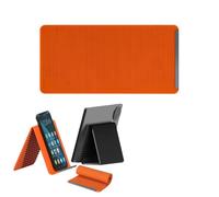 Supporto per telefono in silicone con alluminio, flessibile, pieghevole, regolabile, antiscivolo, per telefono, tablet, laptop, portatile, arrotolabile, multi-angolo, per la casa (arancione)