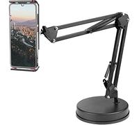 Supporto per telefono in testa supporto per video per telefono, braccio articolato, da tavolo con base regolabile a 360°, supporto per tablet e cellulare, compatibile con telefoni, tablet, iPad