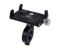 Supporto per telefono leggero in lega di alluminio per manubrio della bicicletta, larghezza regolabile 65 mm 95 mm, design sicuro con gancio antiscivolo durante la guida (nero)