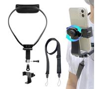 Supporto per telefono mobile per il collo per la registrazione delle bande del collo della fotocamera sportiva per la bicicletta in una prospettiva in prima persona, porta cellulare intorno alla tua