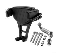 Supporto per telefono moto con base offset per RH975 e per Nightster, sistema di blocco meccanico, installazione regolabile per controllo laterale sinistro o destro (argento)