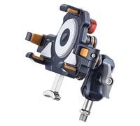 Supporto Per Telefono Moto In Metallo Antiurto Impermeabile Con Ricarica Wireless Cablata A Doppio Modello Regolabile A 360 Gradi Staffa Navigazione GPS(F)