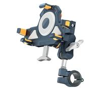 Supporto Per Telefono Moto In Metallo Antiurto Impermeabile Con Ricarica Wireless Cablata A Doppio Modello Regolabile A 360 Gradi Staffa Navigazione GPS(D)