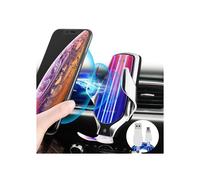Supporto per telefono per auto con presa d'aria wireless per ricarica rapida da 10 W con rotazione a 360, supporto per caricabatterie per auto Qi