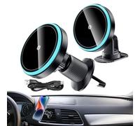 Supporto per telefono per auto - supporto per telefono wireless per auto | Caricabatteria da auto wireless | Supporto per telefono cellulare automatico | Ricarica rapida per cruscotto | Caricatore via