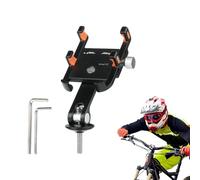 Supporto per telefono per bicicletta, in lega di alluminio con angolo regolabile, supporto per cellulare per moto, costruzione in lega di alluminio con angolo di visione completamente regolabile