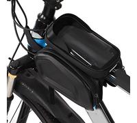 Supporto per Telefono per Borsa da Telaio per Bici, in Pelle PU Impermeabile Supporto per Telefono per Bicicletta Borsa per Tubo Superiore Custodia per Ciclismo con Borse Laterali Borsa per Telefono P