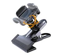 Supporto per telefono per chitarra, antiscivolo, girevole a 360°, universale, accessorio per chitarra, ukulele, per casa, ufficio, studio, scrivania, viaggi, streaming, registrazione, riprese