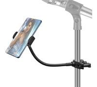 Supporto per telefono per microfono, supporto per microfono JCWINY [braccio flessibile a collo di cigno lungo 25,4 cm), supporto per telefono cellulare per microfono, supporto per iPhone, Samsung