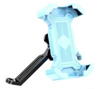 Supporto per telefono per moto, 22-30 mm, supporto per manubrio antiurto, antivibrazioni, regolabile a 360°, per piloti e pendolari (specchietto retrovisore blu)