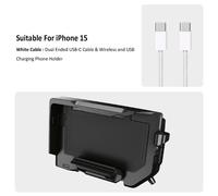 Supporto Per Telefono Per Moto Caricatore Wireless USB Veloce Cavo Bianco