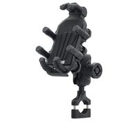 Supporto per telefono per moto con ammortizzatore di vibrazioni Design antifurto Rotazione a 360 gradi Supporto per specchietto retrovisore per moto Adatto per la maggior parte (Support de guidon)