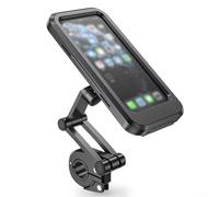 Supporto per telefono per moto, confezione da 1, in ABS+hardware+pellicola in PET, impermeabile, antiurto, girevole a 360°, staffa di navigazione frontale per moto e bici elettriche (specchietto