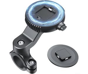 Supporto per telefono per moto e bici a pedale con leva magnetica a sgancio rapido e angolo regolabile a 360 gradi