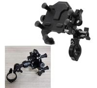 Supporto Per Telefono Per Moto Per Staffa Navigazione | Cavalletto Mobile per Moto con Ammortizzatori Porta Cellulare per Moto(H66-Black)
