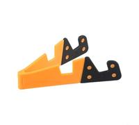 Supporto per telefono, pieghevole a forma di V, portatile, per tablet, triangolare, angolare, regolabile, design compatto (arancione)