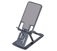 Supporto per Telefono Pieghevole Portatile Ergonomico con 7 Regolazioni 'angolo Supporto per Tablet in Lega di Alluminio e Silicone Inferiore (Grigio)