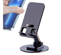 Supporto per telefono pieghevole - Supporto regolabile per tablet e smartphone, design resistente | Base in metallo a 360 gradi, culla per ufficio, perfetta per la mia