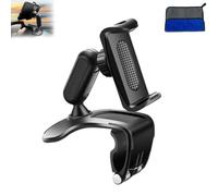 Supporto per telefono Plixorahub, supporto universale per cruscotto a 360°, presa solida, design con fibbia a molla per piegatura, senza ventosa, senza residui appiccicosi (1set)