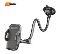 Supporto per telefono solido per camion per auto con stabilizzatore anti-vibrazione a braccio lungo a collo di cigno da 11,8 pollici compatibile con tutti i telefoni cellulari iPhone