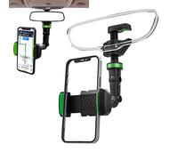 Supporto Per Telefono Specchietto Retrovisore - Supporțo Per Telefono | Base Mobile, Supportò Per Auto Ruotabile A 360° Con Navigazione AR Antiurto, Regolato Liberamente Per Adattarsi A Diverse Dimens