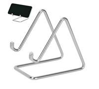 Supporto per telefono, staffa mobile in metallo per cinema, dock in alluminio con cuscinetti antiscivolo e cerniera pieghevole per comodini, scrivanie, cabine e spazi di lavoro