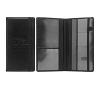 Supporto per tessera di assicurazione auto e registrazione, organizer in pelle PU nera per documenti e licenze, nero, Taglia unica