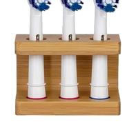 Supporto per testina per spazzolino da denti - Supporto in bambù 4,5 x 4,5 x 3,8 cm, Organizzatore in legno per testine di spazzolini elettrici, portaspazzolini da denti poco ingombranti per la casa