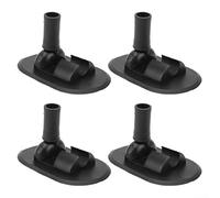 Supporto per tettuccio in ABS nero per barca gonfiabile e tavola da surf, con base di supporto regolabile a 180 gradi, supporto per tubo da 15 mm, kit di accessori per kayak (4 pezzi)