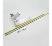 Supporto per timone per barche RC con albero flessibile da 4 mm regolabile per un controllo ottimale dello sterzo (per elica sinistra)